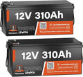 12V 310Ah LiFePO4 Lithium Battery 2PCS– Max. 3968Wh, 15000+ Deep Cycle Battery by HumsiENK