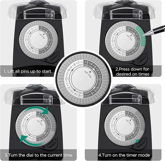 G-Homa 24 Hour Mechanical Outdoor Timer Outlet, Outdoor Timer - Image 7