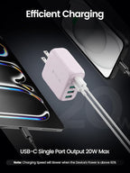 2-Pack Type C Fast Charging, 50W 5-Port USB Wall Charger Cube - Image 4