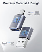 LERTOSN 4 Pack USB to USB C Adapter, USB 3.0 & USB C to USB A Adapter, OTG - Image 7