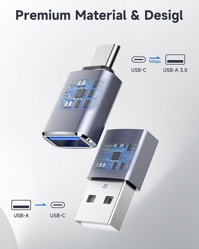 LERTOSN 4 Pack USB to USB C Adapter, USB 3.0 & USB C to USB A Adapter, OTG - Image 7