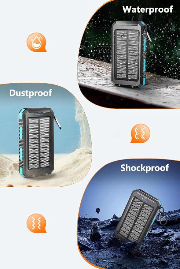 Power Bank 38800mAh Solar Portable Phone Charger - Image 5