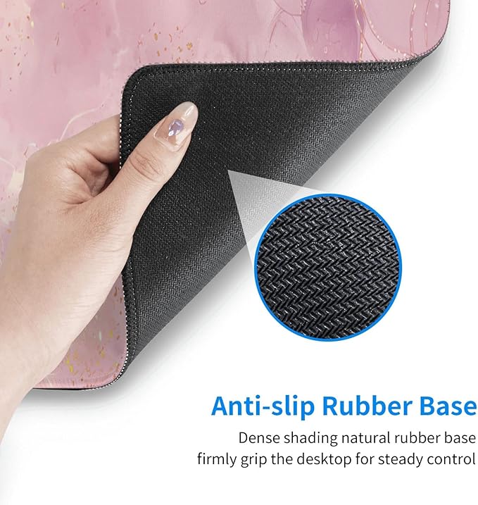 Rose Gold Marble Large Mouse Pad Extended Gaming Mousepad 31.5 x 11.8 Inch - Image 6