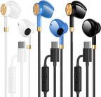 USB C Headphones Earbuds 3 Pack by Jogteg