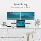 Plugable 7-in-1 USB-C DisplayLink Dock – Dual 4K HDMI, 100W PD Charging - Image 2