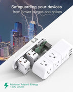 Outlet Extender with Rotating Plug, Mifaso Surge Protector 6 AC Multi Plug Wall - Image 4