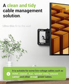 in Wall Cable Management Kit for Wall Mounted TV, Slim Round Wall Cable Pass - Image 2