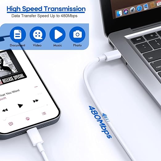 iPhone 15 Charger Fast Charging, 20W USB C Charger Block Plug Brick 10FT USB C - Image 6