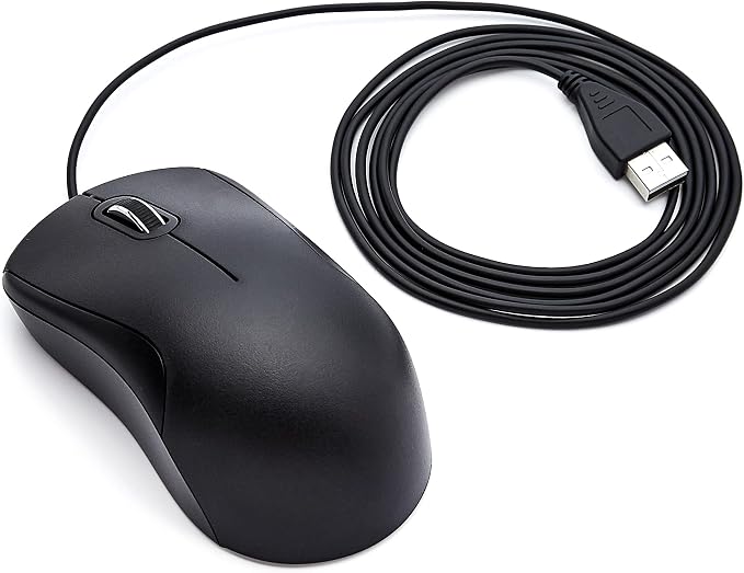 Amazon Basics 3-Button USB Wired Mouse - Image 5