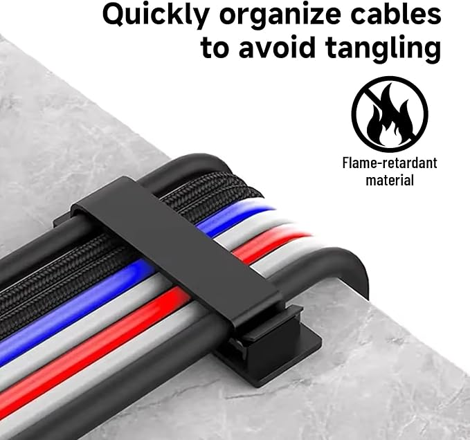Adhesive Cable Clips Holder, Outdoor Light Clips, Sturdy Nylon Cord Wall - Image 3