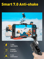 3-Axis Gimbal Stabilizer for iPhone 15/14/13 Pro Max Android, Foldable - Image 8