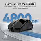 TECKNET Wireless Mouse Rechargeable 4800 DPI Silent USB A & Bluetooth Mouse 6 - Image 5