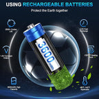 A Artman Rechargeable Lithium AA Batteries 12 Pack - Image 7