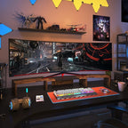 WESTREE Triple Dual Monitor Stand Riser, Extra Long Monitor Stand - Image 2