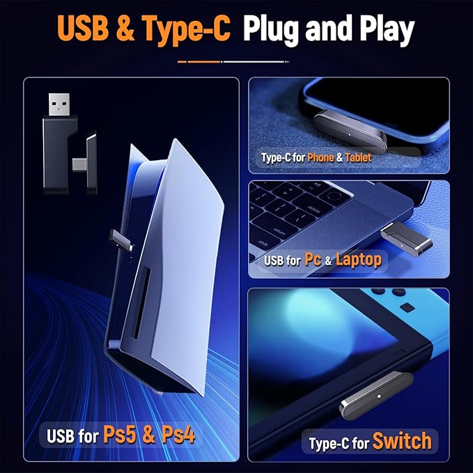Wireless Gaming Headset for PC, Ps4 - Image 6