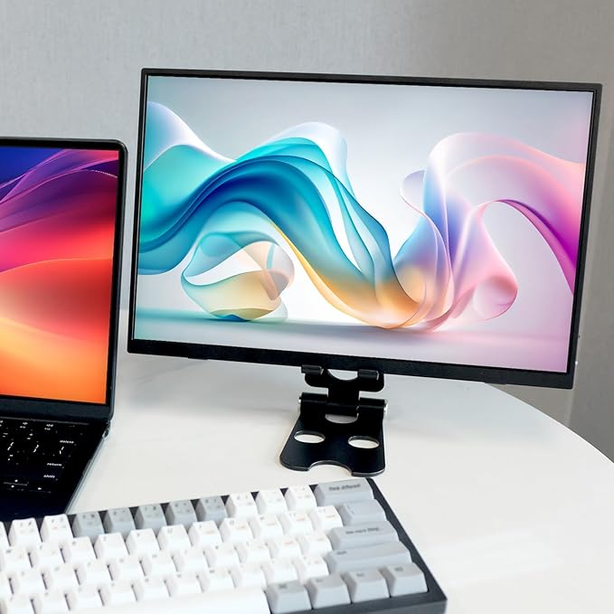 Kado Tablet Stand with Cord Holder Aluminum Alloy Black, Fully Adjustable - Image 2