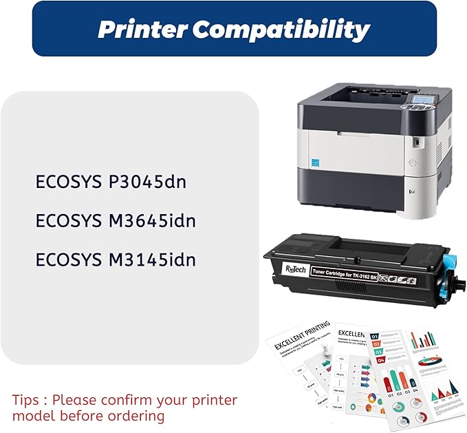 TK3162 TK-3162 Black Toner Cartridge, 1T02T90US0 Compatible - Image 2