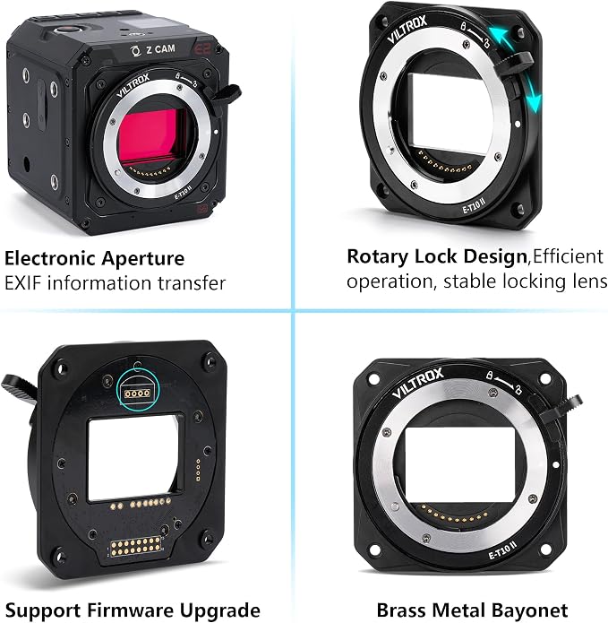 VILTROX E-T10 II Lens Mount Adapter, E Mount Lens to Z-CAM Cinema Cameras - Image 6