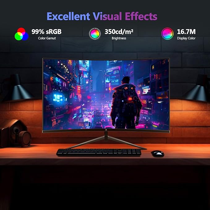 Z-Edge 27 inch Curved Gaming Monitor, FHD 1080P 200Hz 165Hz 144Hz Curved 1500R - Image 6