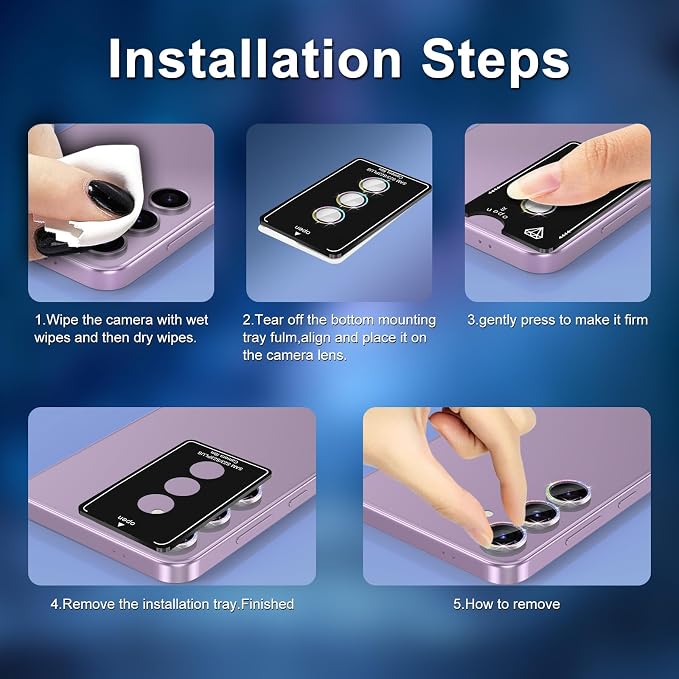 for Samsung Galaxy S23/S23 Plus Camera Lens Protector, Individual Metal Ring - Image 6