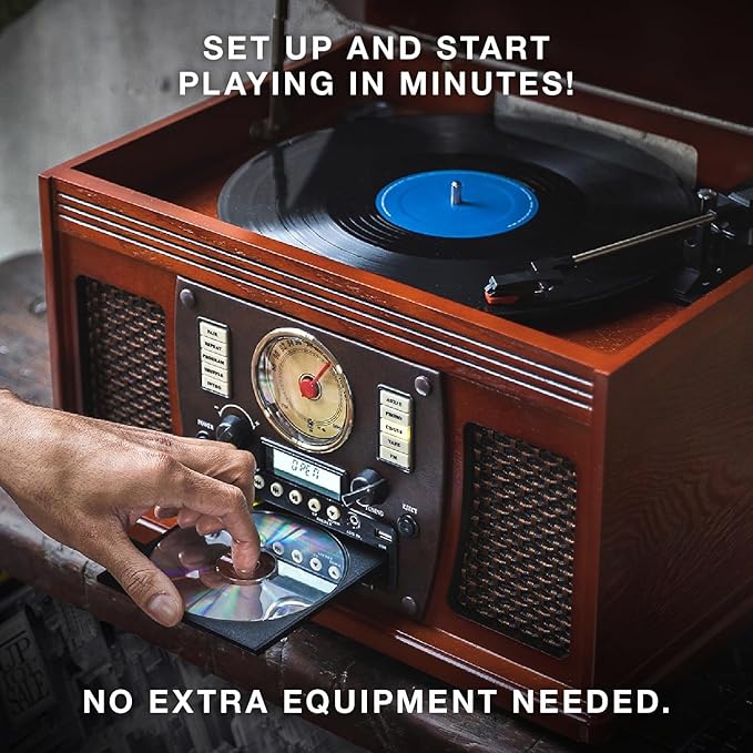 Victrola Navigator 8-in-1 Bluetooth Record Player - Image 7