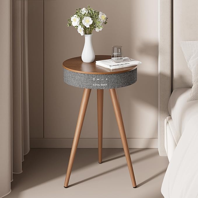R1 Smart Side Table with Bluetooth Speaker & Wireless Charging - Image 2