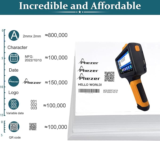 P19 Handheld Inkjet Printer for Any Surface, Portable 360° All-Round Coding - Image 3