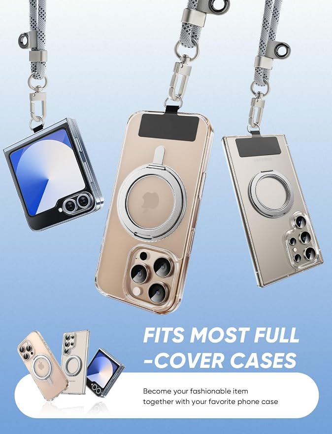 Phone Crossbody Lanyard with 2 Phone Tabs, Adjustable Anti-Theft Phone Lanyard - Image 5