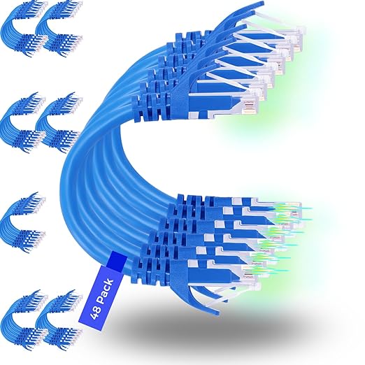 Rapink Patch Cables Cat6 1ft, Ethernet Patch Cable 10G, Cat 6 Patch Cable by Rapink