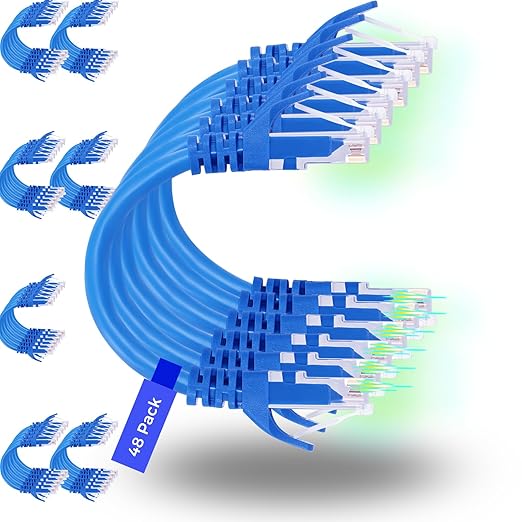 Rapink Patch Cables Cat6 0.5ft, Ethernet Patch Cable 10G, Cat 6 Patch Cable by Rapink