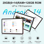 Android 14 Tablet 10 Inch Tablets, 20GB+128GB/1TB Expandable, Tablets - Image 3