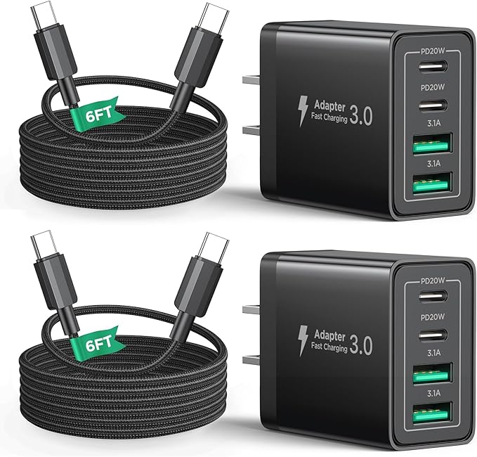 40W USB C Charger Cube, Samsung S25 S24 S23, Cellphones Charger by Aiminu