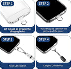 CACOE Phone Lanyard 2 Pcs-1 Pcs Adjustable Neck Strap, 2 Pads, Universal - Image 3
