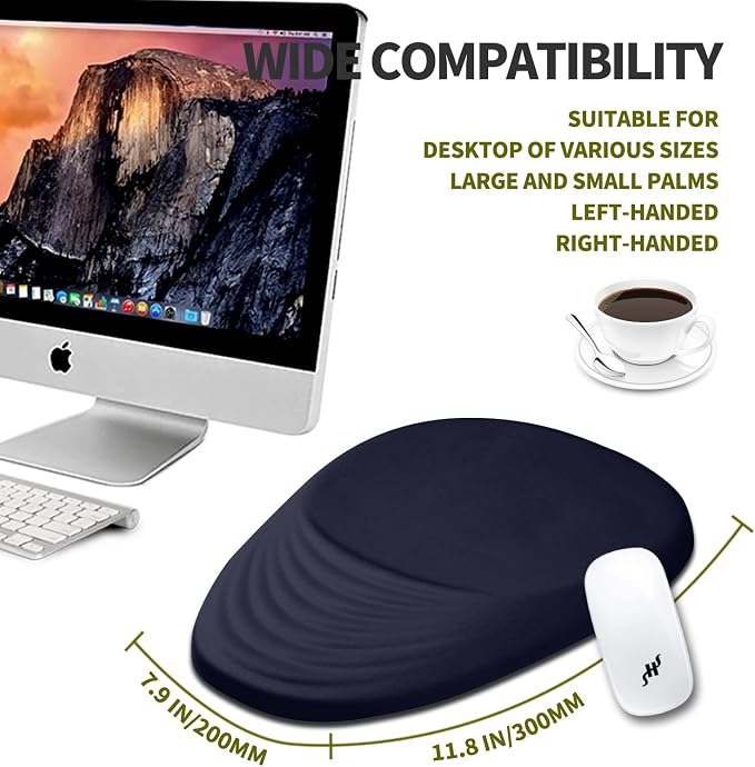 Hokafenle Ergonomic Mouse Pad Wrist Support, Terraced Slope Carpal Tunnel Wrist - Image 4