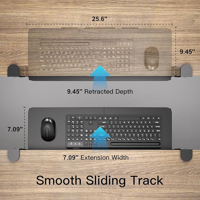 Ergonomic Keyboard Tray Under Desk Pull Out - Image 3