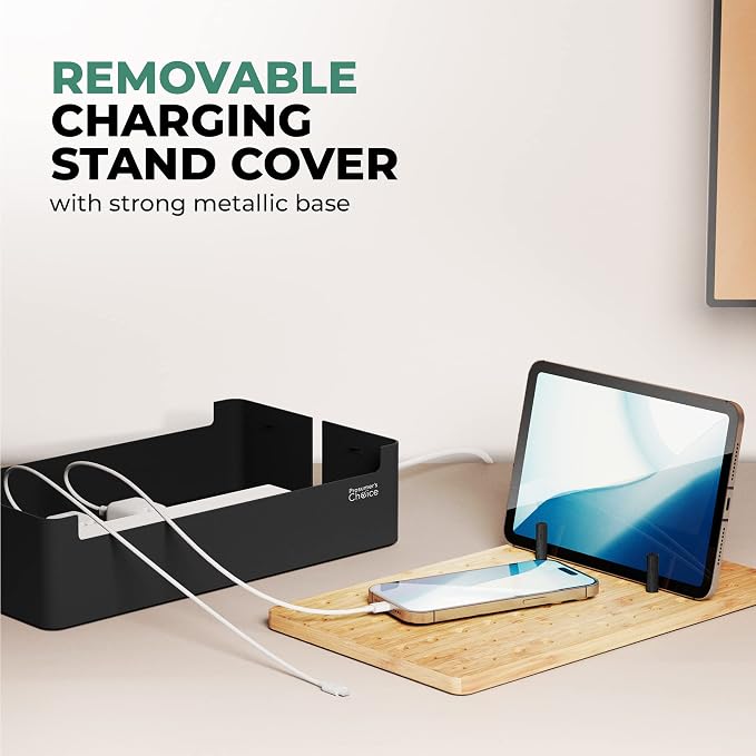 Prosumer's Choice Black Wooden Charging Station Organizer - Image 4