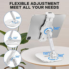 AboveTEK Upgraded Desktop Tablet Stand, 360° Swivel Tablet & Phone Desk Mount - Image 7