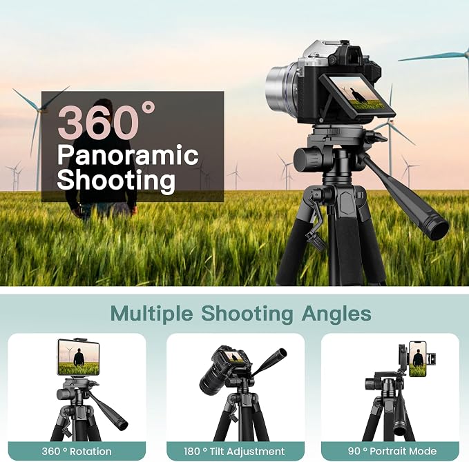 Victiv 68" Phone Tripod Stand, Tablet Tripod - Image 5