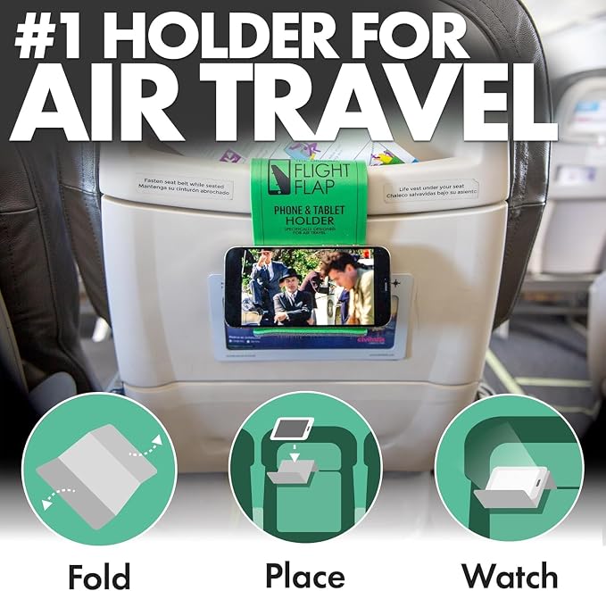 Airplane Phone Holder, Flexible Cell Phone Holder, Folding Cellphone Stand - Image 2