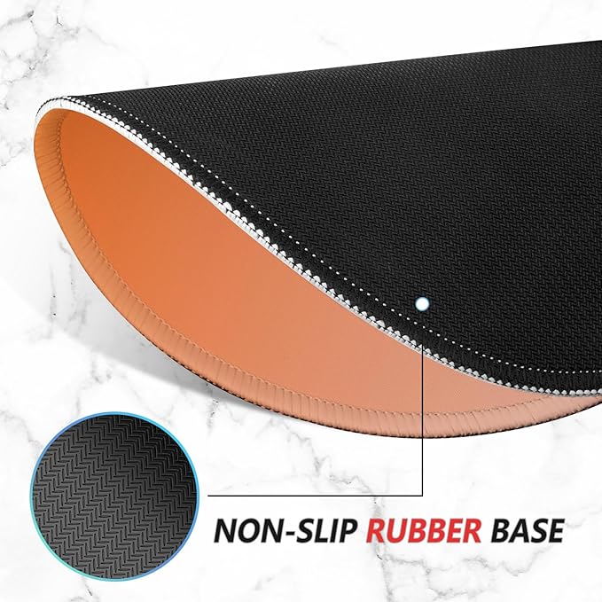 ITNRSIIET Mouse Pad Non-Slip Rubber Base Smooth Surface Stitched Edges - Image 4