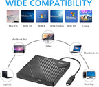 Amicool External DVD Drive USB 3.0 USB C CD Burner CD/DVD +/-RW Optical Drive - Image 3