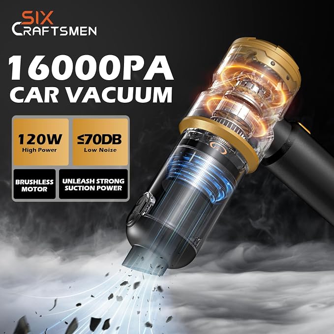 Handheld Car Vacuum Cleaner Cordless, Portable Small Car Vacuum - Image 2