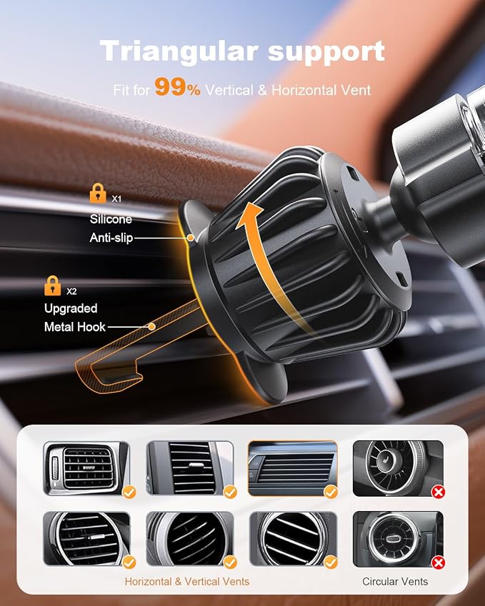 SUPERONE 3-in-1 Car Phone Holder 360° Adjustable Car Phone Mount - Image 4