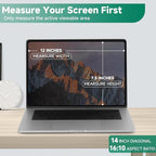 Nano-Suction Laptop Privacy Screen 14 Inch 16:10, Removale Screen Privacy Shield - Image 2