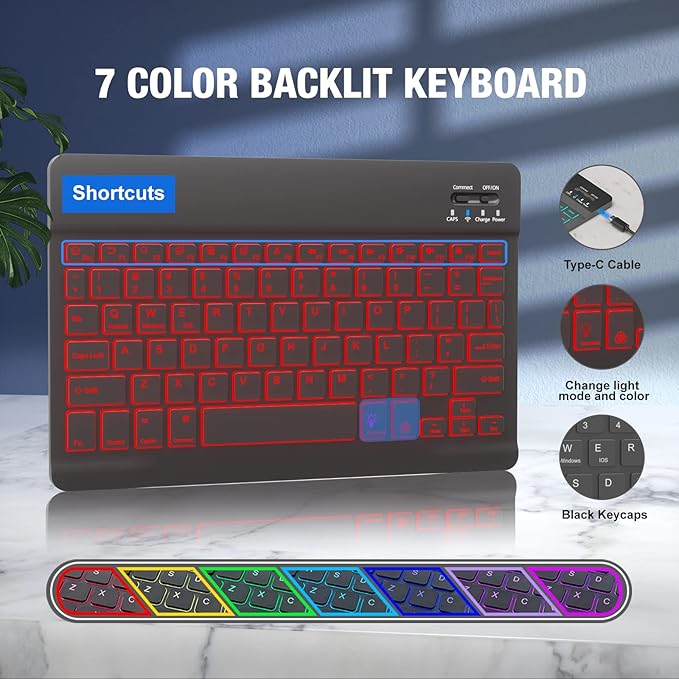 BLUTLOTUS Keyboard Case for iPad 10th Generation 2022 10.9 inch, 360° Rotatable - Image 7