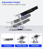 Laptop Stand, with 360°Rotating Base, External Cooling Fan, Adjustable RGB - Image 5