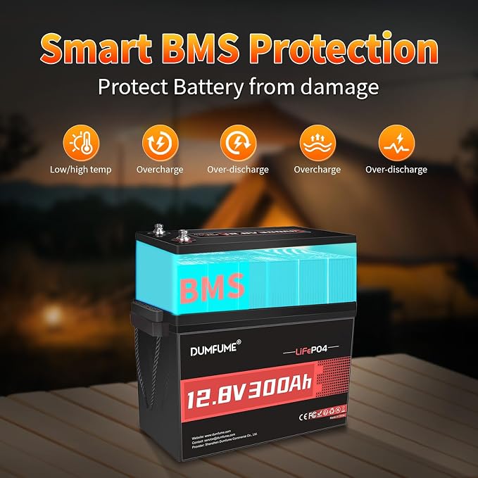 12V 300Ah Lithium LiFePO4 Battery, 200A BMS 3840Wh Rechargeable Lithium Iron - Image 5