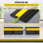 Happybuy 4 Pack of 1-Channel Rubber Cable Protector Ramps Heavy Duty 18000Lbs - Image 6
