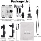 Magnetic Phone Fence Post Mount + Fence Clip Kit - Image 7