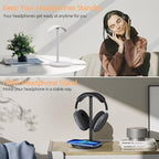 Headphone Stand with Wireless Charger, Gaming Headset Holder Hanger Rack 2 IN 1 - Image 7